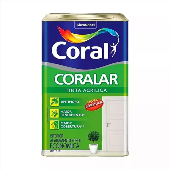 Tinta Acrílica Coralar Branco Neve 18L